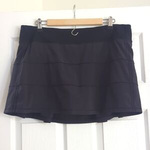 Lululemon Athletica Black Skort, Size 12Tall